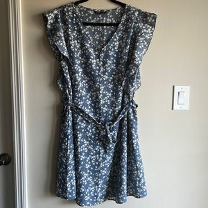 Blue floral dress